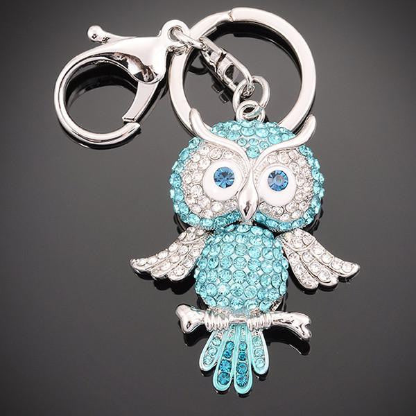 Lovely owl Luxury Crystal Key Chain - WikiWii