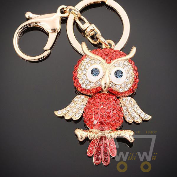 Lovely owl Luxury Crystal Key Chain - WikiWii