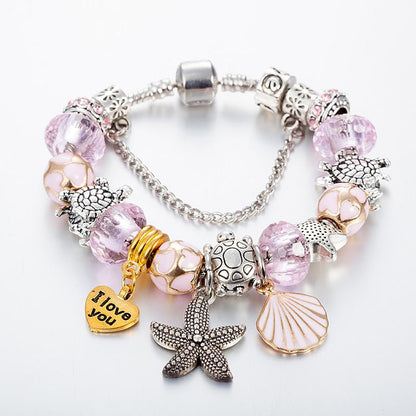 Lovely Sea Turtles/Star fish Charm Bracelet - WikiWii