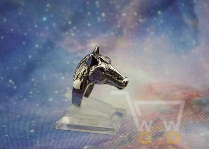 Men's Stainless Steel Horse Ring - WikiWii