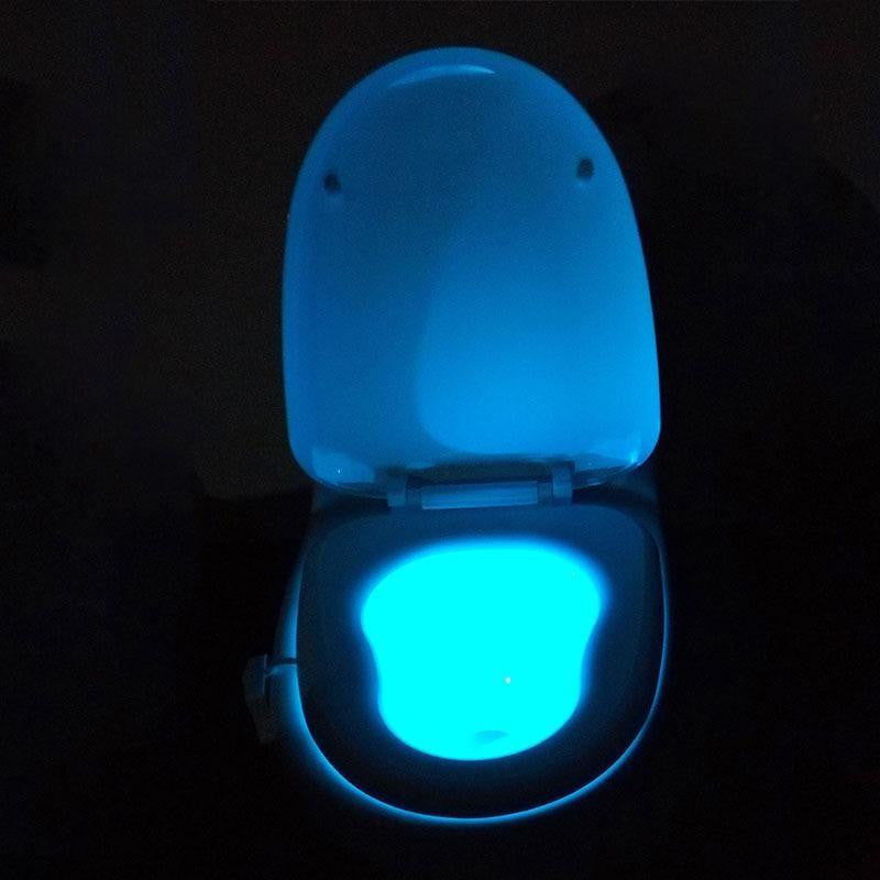 Motion Sensor Automatic Toilet Seat LED Light Bathroom - WikiWii