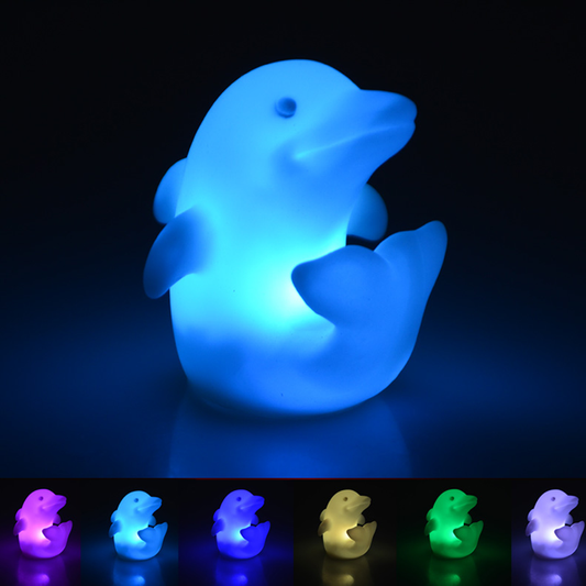 Multi Color Dolphin LED Lamp Light- 7 colors changeable - WikiWii