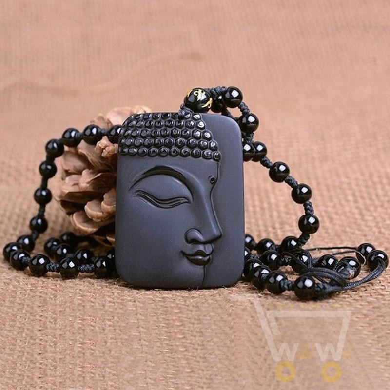 Natural Stone Buddha necklace - WikiWii