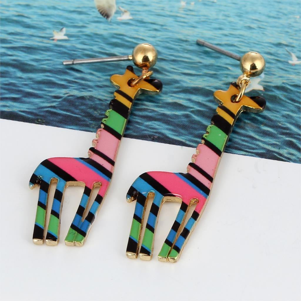 New Fashion Jewelry Gold Plated with Giraffe Shaped  Earrings - WikiWii