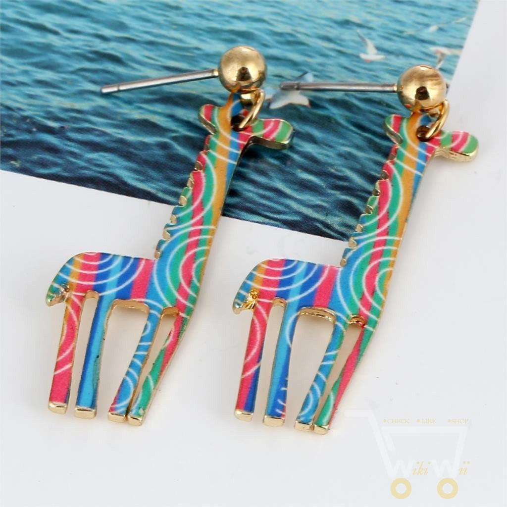 New Fashion Jewelry Gold Plated with Giraffe Shaped  Earrings - WikiWii