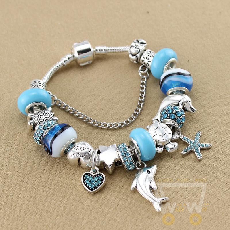 Ocean Style Dolphin Charm Bracelet - WikiWii