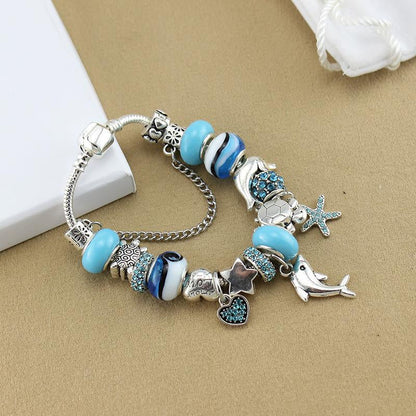 Ocean Style Dolphin Charm Bracelet - WikiWii