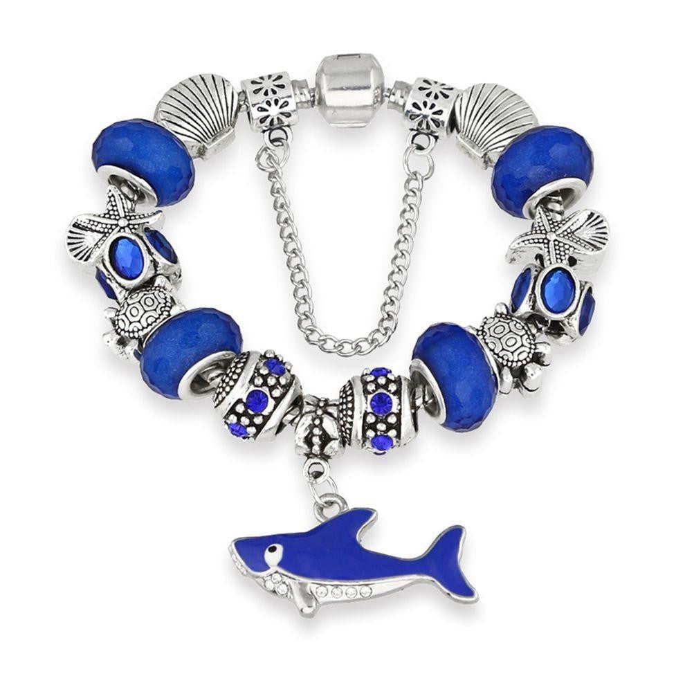 Ocean Style Sea turtles Shark Charm Bracelets - WikiWii