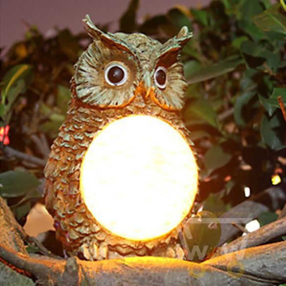 Outdoor Bird Owl Garden Solar Light - WikiWii