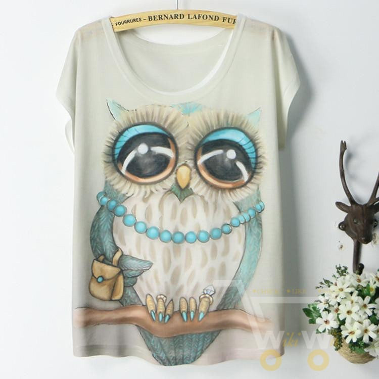 Owl 3D Print T-Shirt ( One Size ) - WikiWii