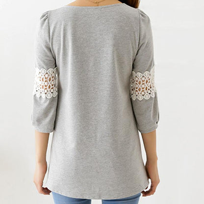 Owl Blouse Three Quarter Sleeve - WikiWii