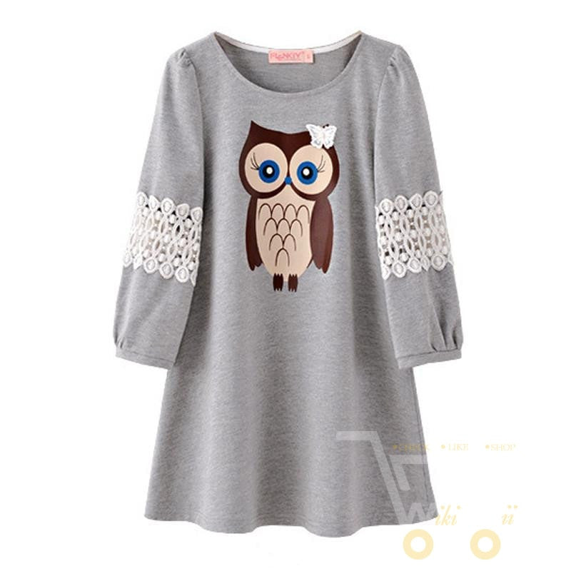 Owl Blouse Three Quarter Sleeve - WikiWii