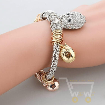 Owl Charm Bracelet & Bangle Gold / Silver Bracelet - WikiWii