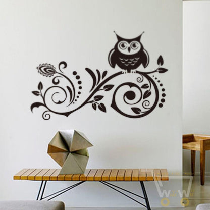 owl creative removable wall stickers - WikiWii