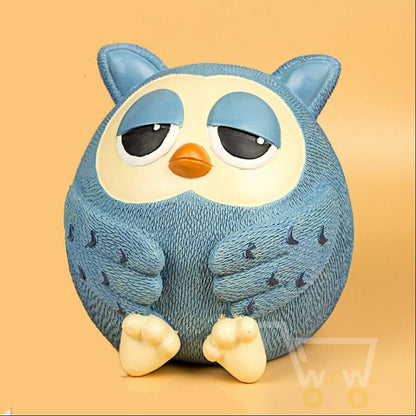 owl shape resin storage money box - WikiWii