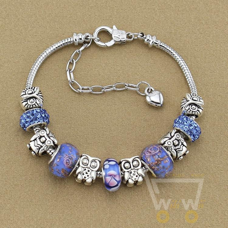 Owl Silver Chain Bracelets - WikiWii