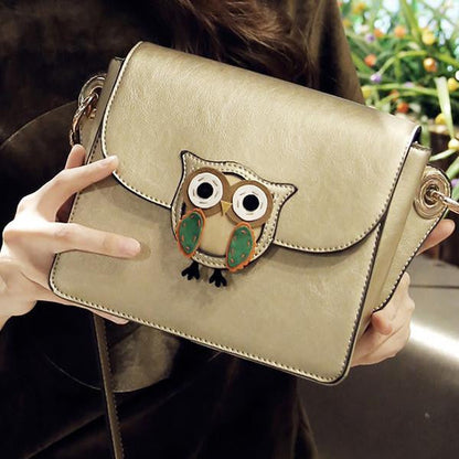 Owl Small Bag One Shoulder Bag Messenger - WikiWii