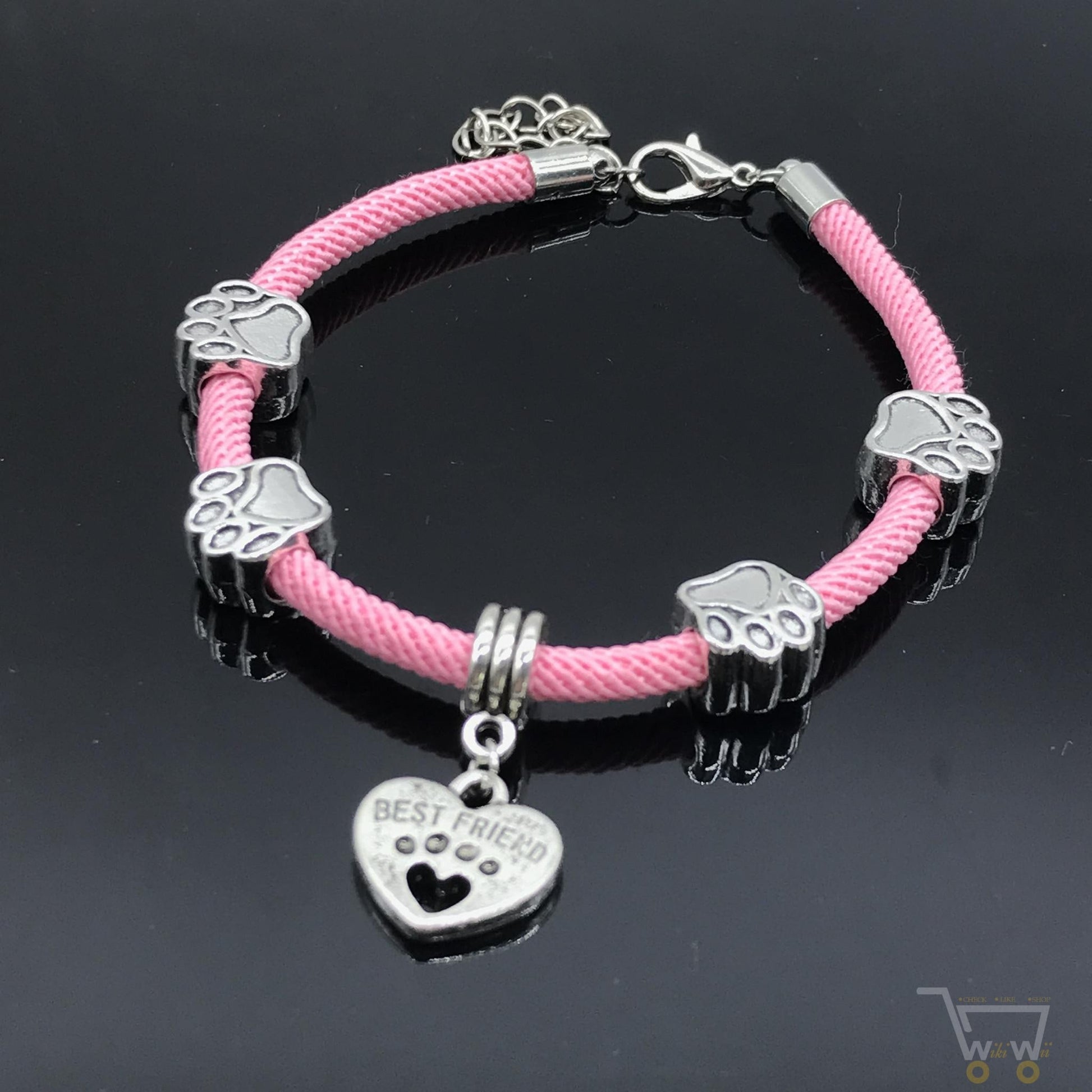 Paw Print best friend Charms Bracelets - WikiWii