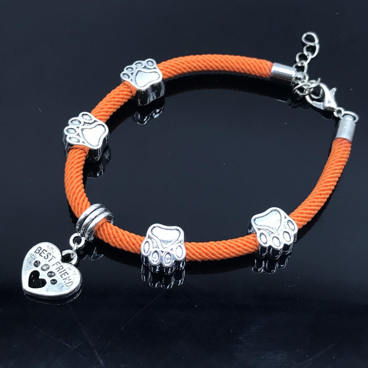 Paw Print best friend Charms Bracelets - WikiWii