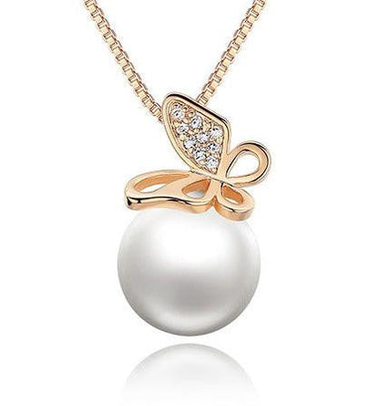 Pearl Butterfly Necklace - WikiWii