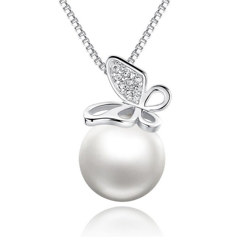 Pearl Butterfly Necklace - WikiWii