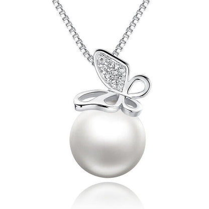 Pearl Butterfly Necklace - WikiWii