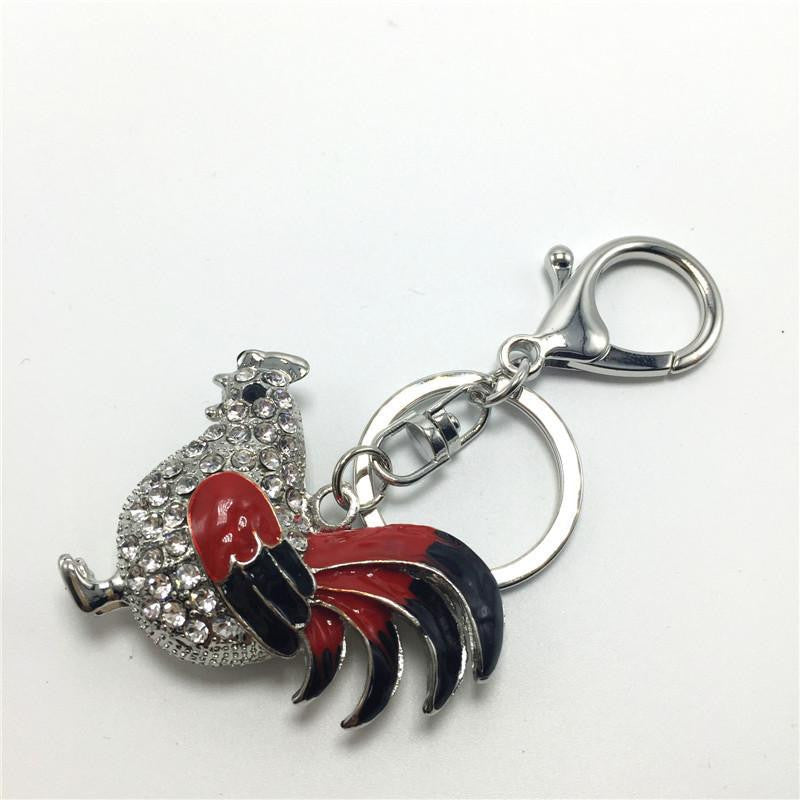 Rhinestone  Chicken Key Chain - WikiWii