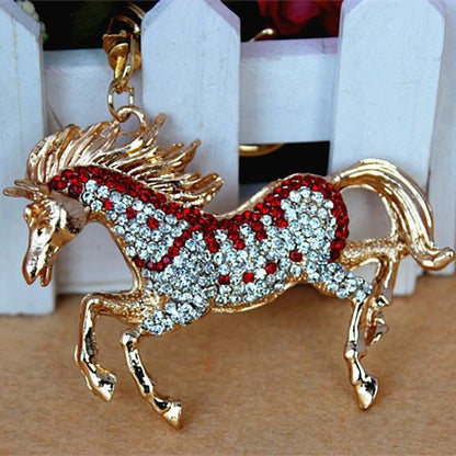 Rhinestone Horse KeyChain - WikiWii