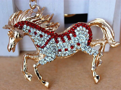 Rhinestone Horse KeyChain - WikiWii