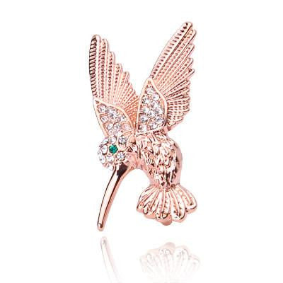 Rhinestone Hummingbird Brooche - WikiWii