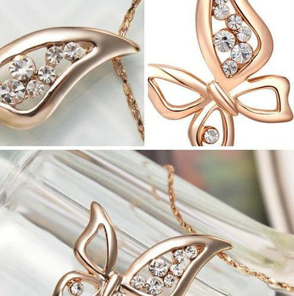 Rose Gold Plated Chain Butterfly - WikiWii