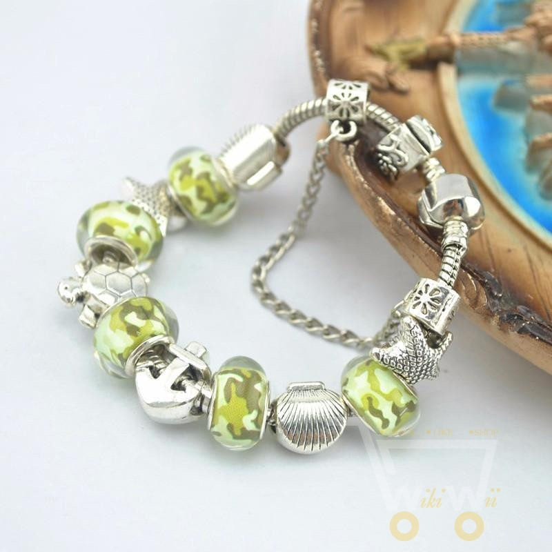 Sea style starfish shell turtle Charms Bracelet - WikiWii