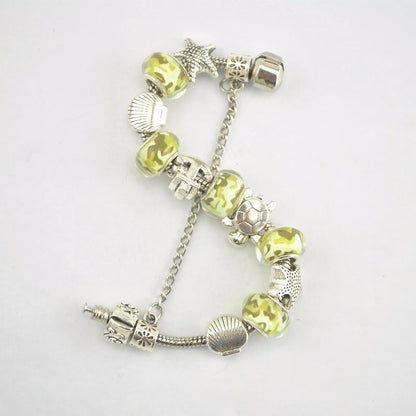 Sea style starfish shell turtle Charms Bracelet - WikiWii