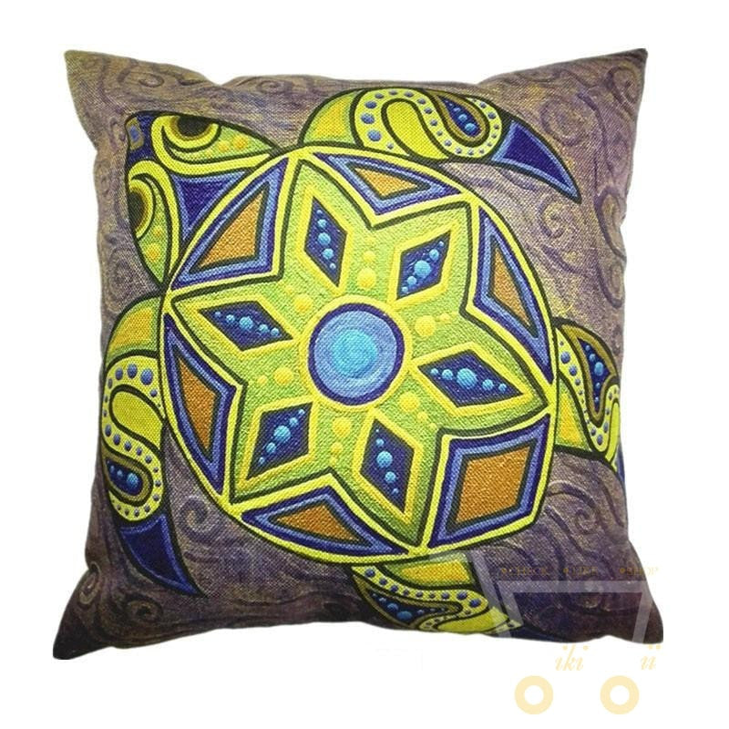 Sea turtle Cotton Linen Pillow Cover - WikiWii