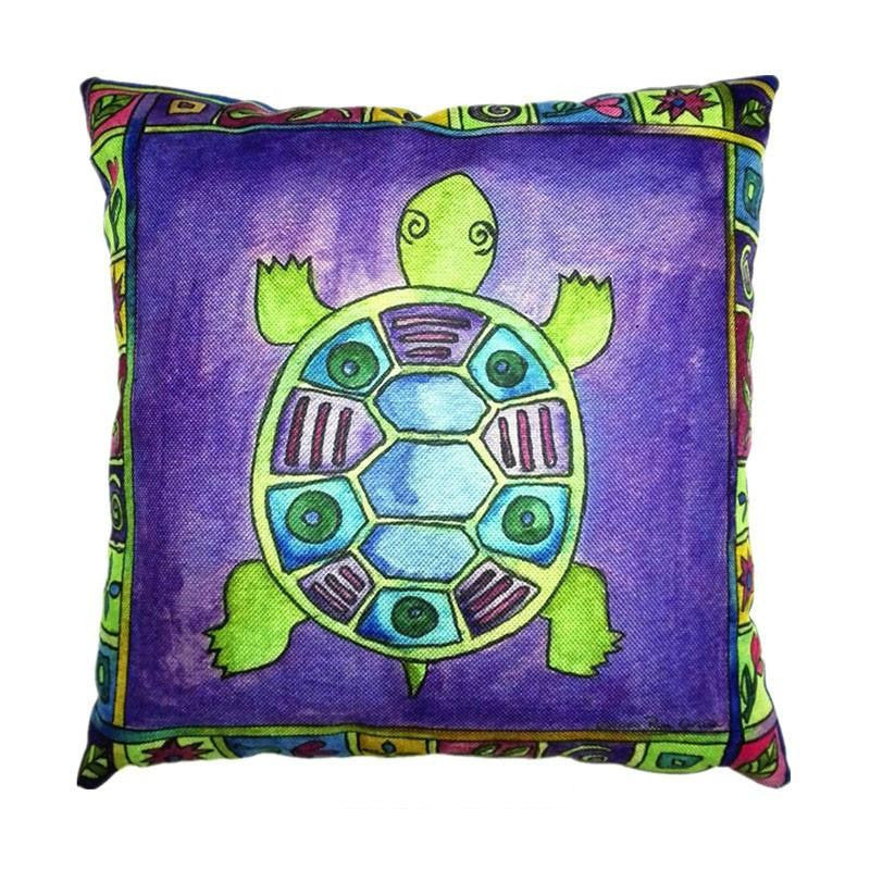 Sea turtle Cotton Linen Pillow Cover - WikiWii