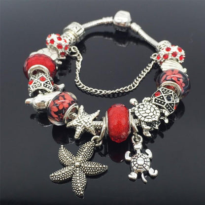 Sea Turtle Shell Starfish Dolphin Bracelet - WikiWii