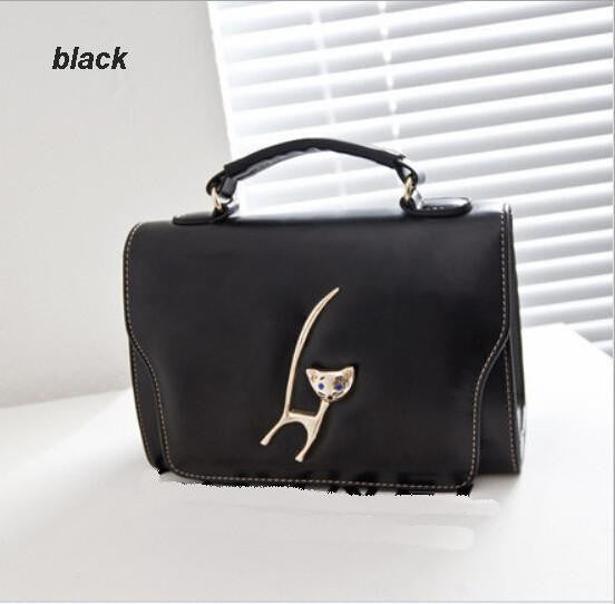 shoulder bag Cute Small Cat Leather Messenger Handbag ( Miss big Cross-body Bags ) - WikiWii