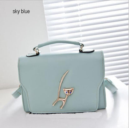 shoulder bag Cute Small Cat Leather Messenger Handbag ( Miss big Cross-body Bags ) - WikiWii