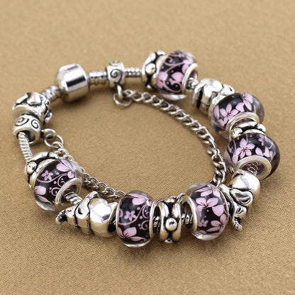 Silver Acrylic Beads Elephant Bracelets - WikiWii