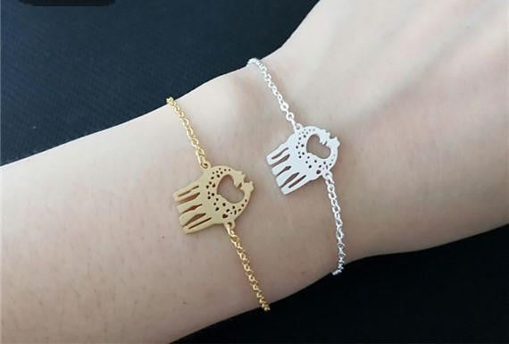 Silver Gold Plated Love Giraffe Bracelet - WikiWii