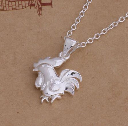 Silver Plated Chicken Necklace - WikiWii