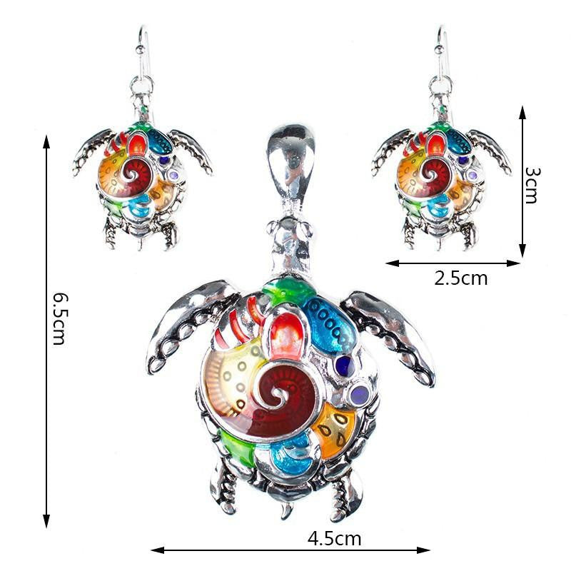 Silver Plated Sea Turtle Set - WikiWii