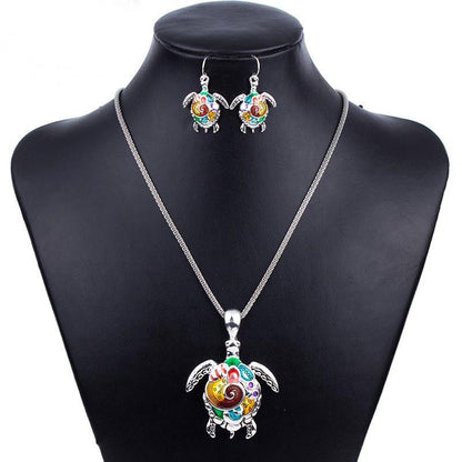 Silver Plated Sea Turtle Set - WikiWii