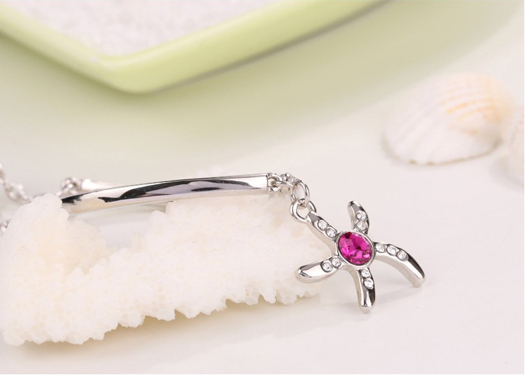 Silver Plated Starfish Bracelet Bracelets - WikiWii