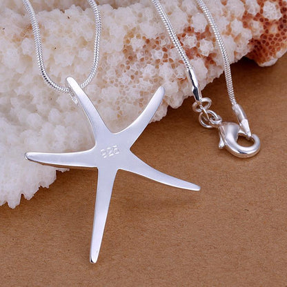 Silver Starfish Necklace - WikiWii