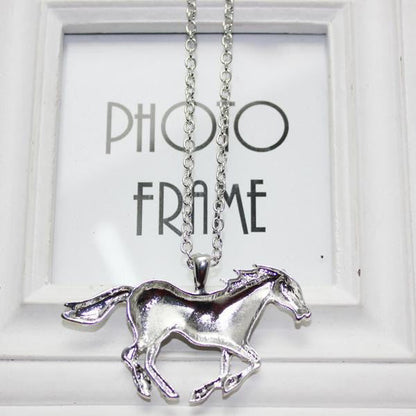 Silver/Gold Running Horse Pendant - WikiWii