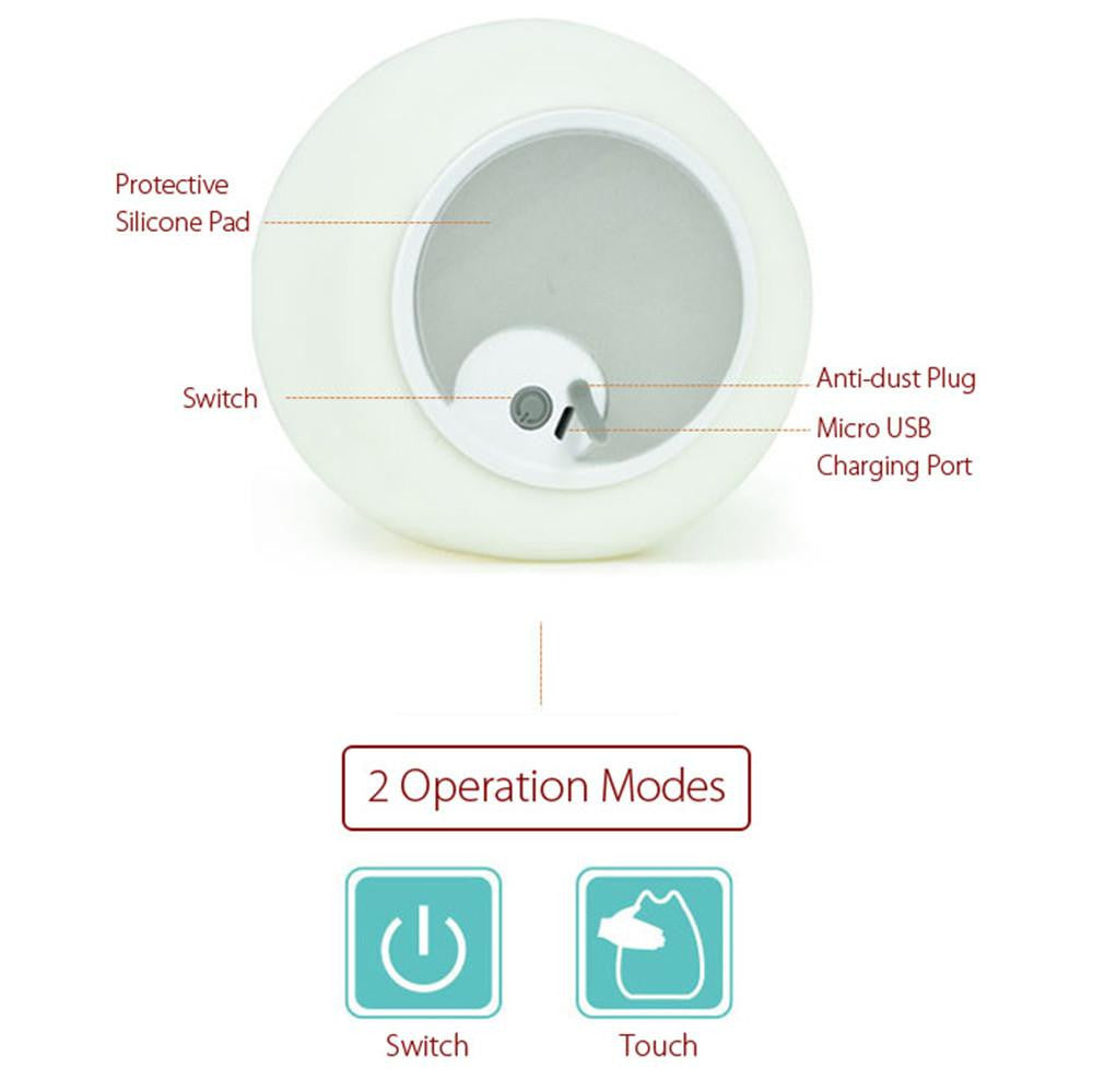 Soft  Silicone LED Night Light- 7 Colors auto change - WikiWii