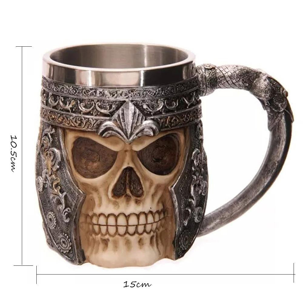 Stainless Steel Skull Mug - 350ml - WikiWii