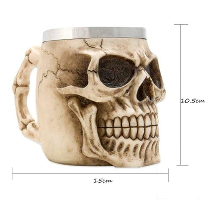 Stainless Steel Skull Mug - 350ml - WikiWii