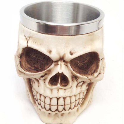 Stainless Steel Skull Mug - 350ml - WikiWii